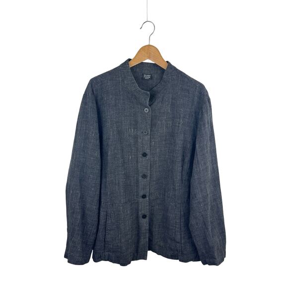 Eileen Fisher Linen Blend Jacket - Picture 1 of 6